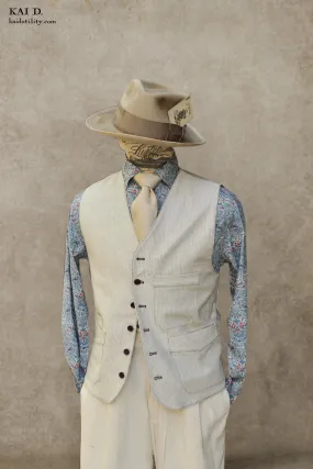 Shoemaker's Vest - Cream Pin - S, M, L, XL, XXL