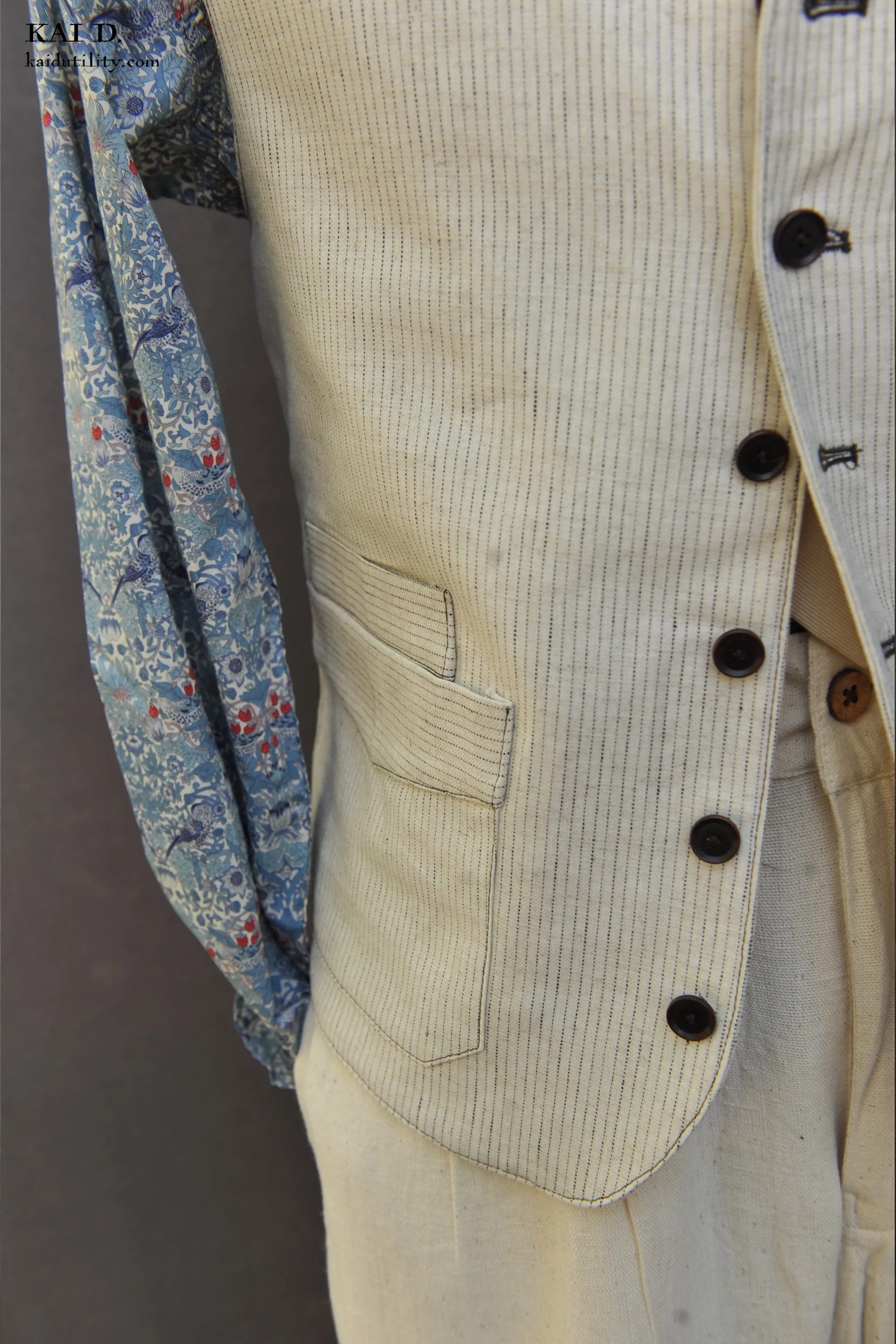 Shoemaker's Vest - Cream Pin - S, M, L, XL, XXL