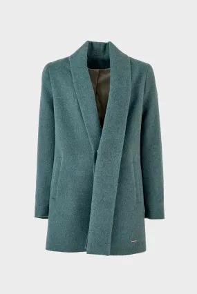Short Swing Coat Baby Alpaca Color Bosque