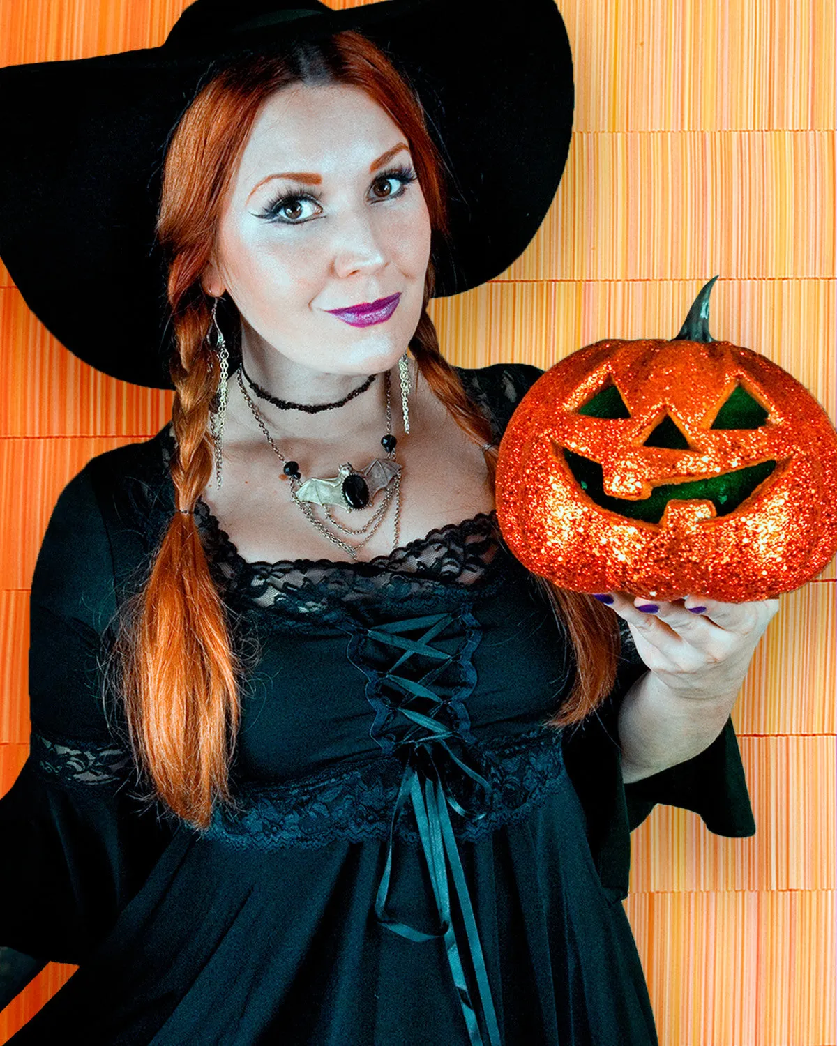 Spellcaster Witch Costume with Renaissance Top, Walnut