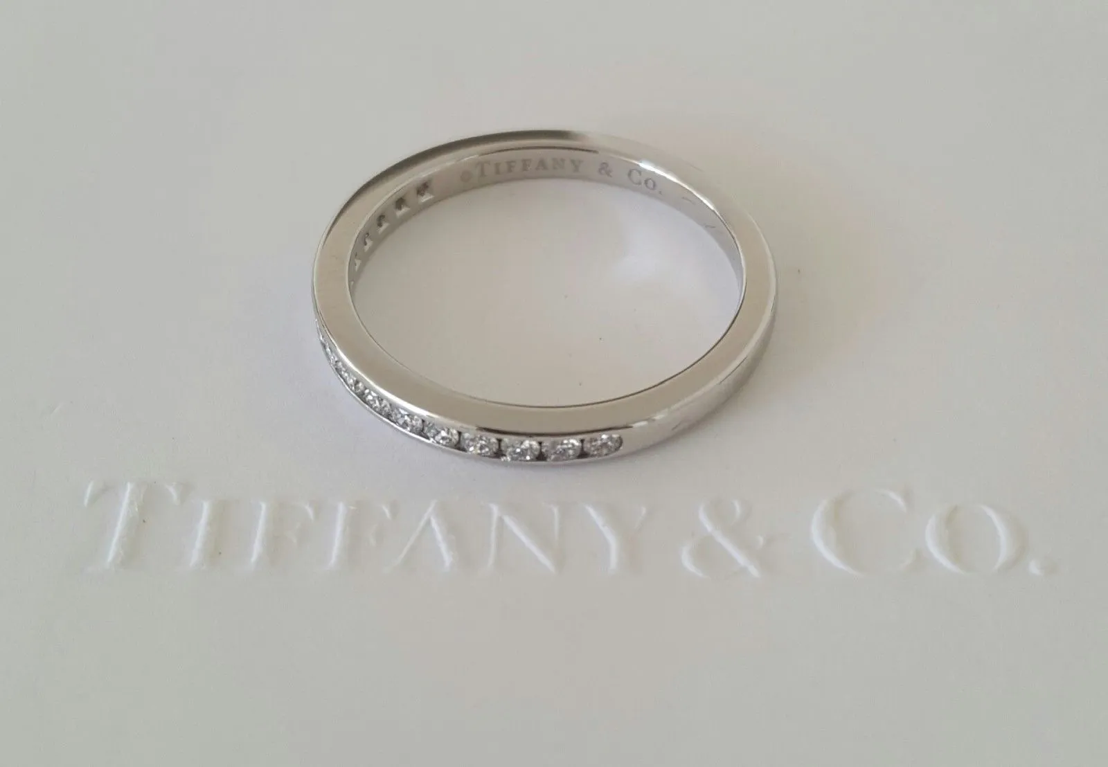 Tiffany & Co. 0.17tcw Diamond Half Eternity/Wedding/Anni Band Platinum RRP $3800