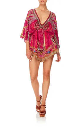 V-NECK ROMPER WITH SQUARE SLEEVE LOUNGE HOUR